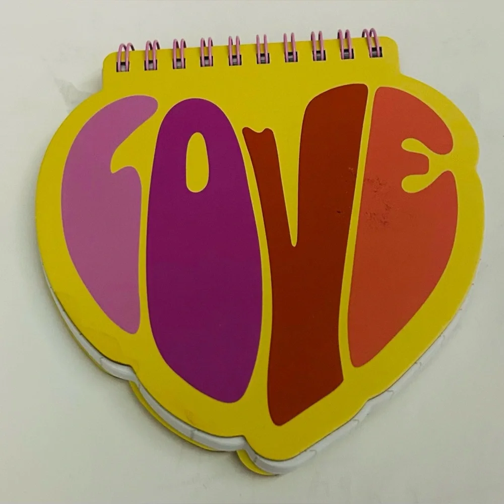 New 2 Colorful Love Notepad Bloc-Notes 50 Lined pages 16 Lines 100 Pages Total